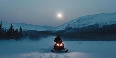 A Snowmobile Adventure Under the Midnight Sun photo