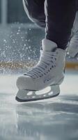 Ice Skater's Graceful Movement on Ice photo
