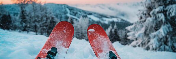 Winter Ski Adventure in the Majestic Mountains photo