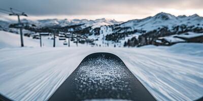Breathtaking Snowy Mountain Ski Slope Experience photo