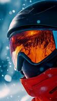 Winter Sports Enthusiast in Snowy Mountains photo