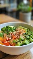 Vibrant Veggie Bowl with Avocado and Sesame photo