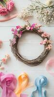 Charming Spring Floral Wreath photo