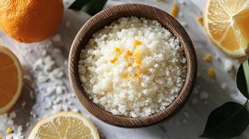 Citrus Salt Scrub - Natural Spa Treatment photo