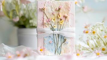 Delicate Pressed Flower Card photo