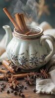 Scented Tea with Cinnamon and Spices photo