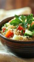 Quinoa Salad with Tomatoes and Cucumber photo