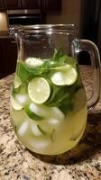 Refreshing Cucumber Lime Mint Iced Tea photo