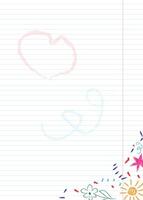 blank striped sheet with colorful children's doodles vector