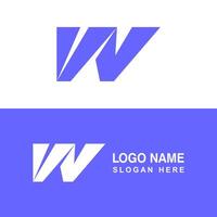 W logo with simple concept. vector