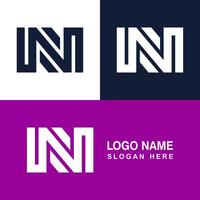 N shape monogram, Letter symbols and illustrations. vector