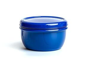 Discover the Versatility of a Blue Plastic Food Storage Container. Ideal for Storing Leftovers and Snacks, Enhancing Kitchen Organization and Daily Meal Prep Efficiency. photo