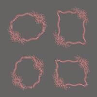 Decorative Frames with Bow Design vector