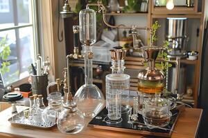 Precise Brewing. Mastering the Art of Coffee Extraction with Advanced Equipment and Techniques for Superior Flavor Profiles, Achieving Rich Aroma and Smooth Texture in Every Cup. photo