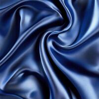 Textured rich blue satin fabric created with fine craftsmanship for elegant design photo