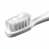 Toothbrush with toothpaste displayed in a clean setting for daily oral hygiene practices photo