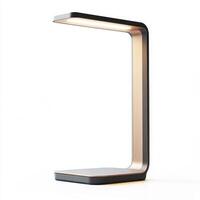 Modern desk lamp design with sleek lines and minimalistic structure for enhanced workspace lighting photo
