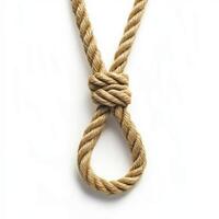 Rope knot tied securely showcasing craftsmanship and functionality for various uses in outdoor activities and home projects photo