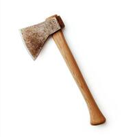 heavy duty garden axe with sharp blade and wooden handle, perfect for outdoor tasks photo
