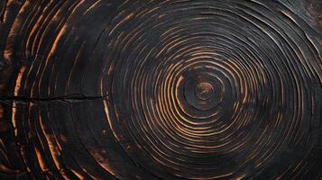 Close-Up of Wooden Tree Rings Texture photo