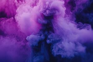 A Captivating Display of Mystical Purple Smoke Swirling Dramatically for Creative Projects photo