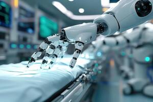 Cutting-Edge Robotic Arms Executing Precision Tasks in Medical Surgery photo