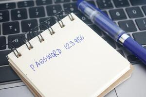 writing password on a sticky note photo
