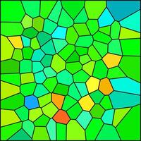 A dynamic abstract design with bold, saturated colors. The irregular polygons form a visually striking pattern. vector