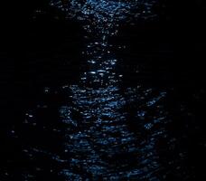 Blue light effect on water in hourglass shape. photo