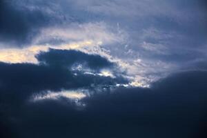 Blue cloudscape with fine structure photo