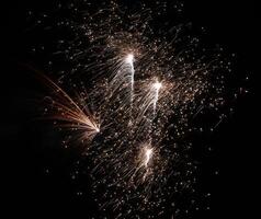 Fireworks on a pure black background, can easily be set on a custom background photo