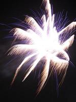 Fireworks on pure black background, can easily be set on a custom background. photo