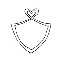 Monogram frame with hearts on top. concept template monogram, coat of arms, photo frame vector
