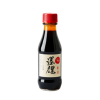 Dark Soy Sauce in a Glass Bottle png