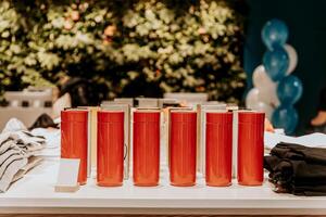 The beautiful marketplace sells nice souvenirs and accessories, local city store sale thermoses photo
