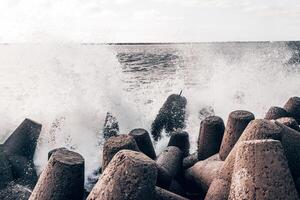 Naval handsome Military Barriers in Water Against Ship Attack photo