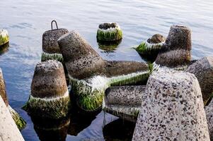 Naval Military handsome Barriers in Water Against Ship Attack photo