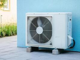 This stateoftheart modern outdoor heat pump is engineered specifically for optimal indoor comfort, greatly enhancing energy efficiency while significantly reducing the overall environmental impact photo