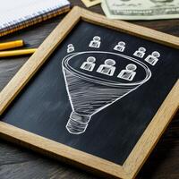 Delve into the marketing sales funnel, which demonstrates how potential customers transition into actual conversions. Picture the success and effectiveness of your comprehensive marketing strategy photo