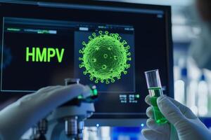 This image prominently displays a sophisticated laboratory dedicated to the research of the HMPV virus, emphasizing the advanced techniques and methods currently employed in modern virology research photo