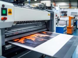 A stateoftheart, cuttingedge large format printing machine is capable of producing vibrant and vivid, highquality prints that meet the needs of a commercial printing shop and its customers photo