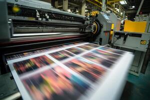 A large format printing machine is capable of producing vibrant and highquality prints on various sheets, effectively showcasing the advancements in modern commercial printing technology photo