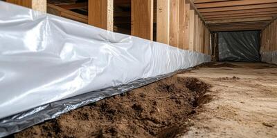 A vapor barrier, when installed in a crawl space, effectively protects against moisture intrusion, which is crucial for maintaining both structural integrity and indoor air quality in homes photo