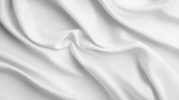 Elegant white fabric with smooth texture and gentle draping creating a sophisticated and classic look photo