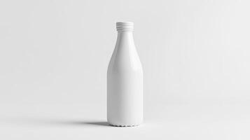 Simple white bottle stands prominently on a bright background highlighting its smooth design and minimalist style in a modern setting photo