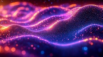 Abstract background of interconnected luminous nodes and lines photo