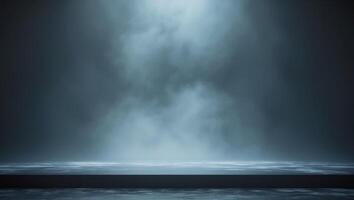Mystical foggy light on dark abstract empty stage.Mystical foggy light on dark abstract empty stage. photo