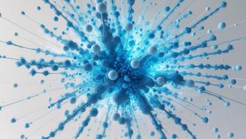 Molecular Structure Animation with Exploding Particle Effect photo