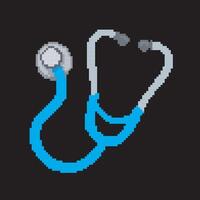 stethoscope pixel art, vector