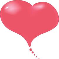Speech bubble in the shape of a heart heart icons vector